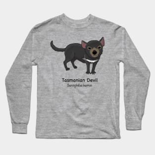 Endangered animals of Australia - Tasmanian Devil (Sarcophilus harrisii) Long Sleeve T-Shirt